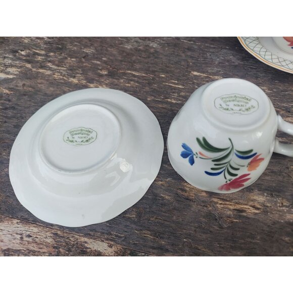 2 Hampton Provincial Designs Cups & Saucers By Nikko - Picture 5 of 5